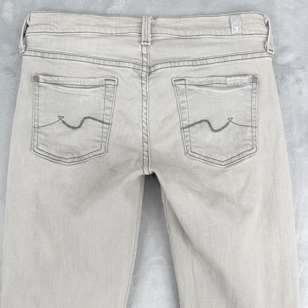 7 For All Mankind Straight Leg Jeans‎ Womens 26 (Fits 27x33) Grey Classic Preppy - Picture 1 of 10